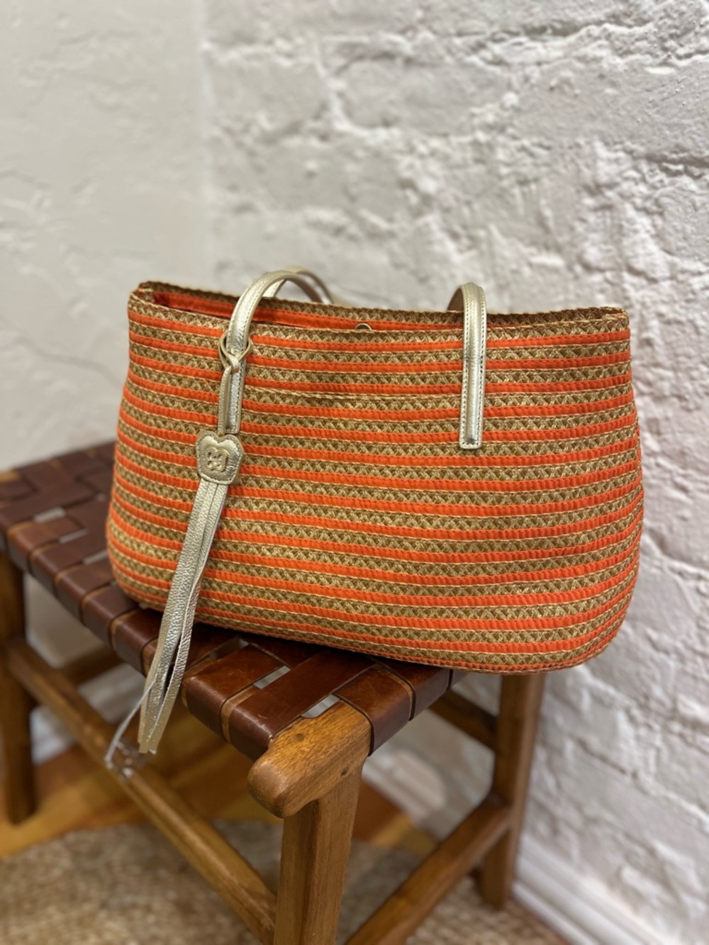 Eric Javits Squishee Island Straw Tote Bag